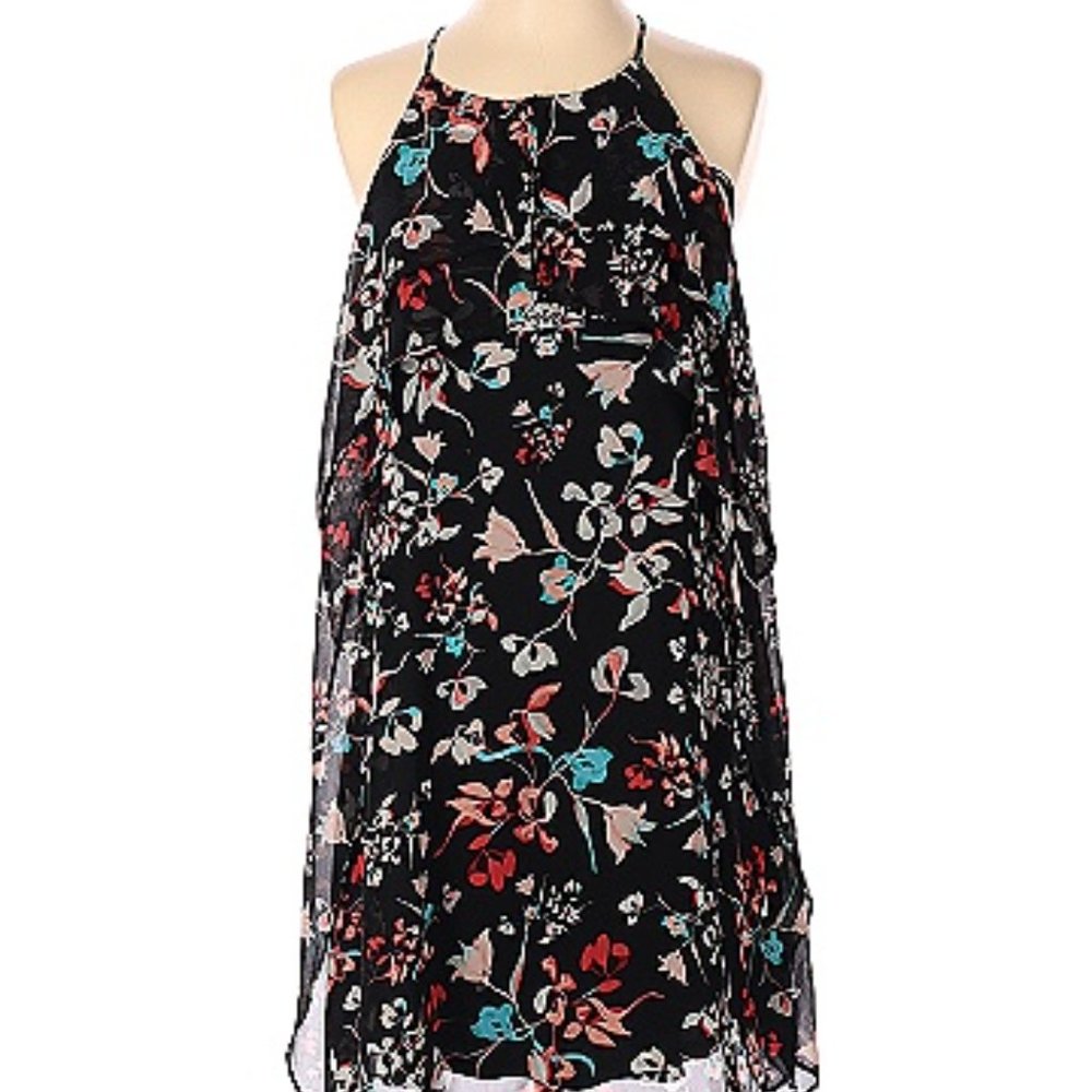 BCBGMaxAzria Cascade Ruffle Strappy Swing Dress